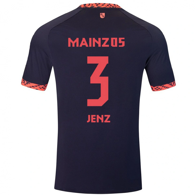 Danxenキッズモリッツ・イェンツ#3ブルーコーラルレッドアウェイシャツ2024/25ジャージーユニフォーム