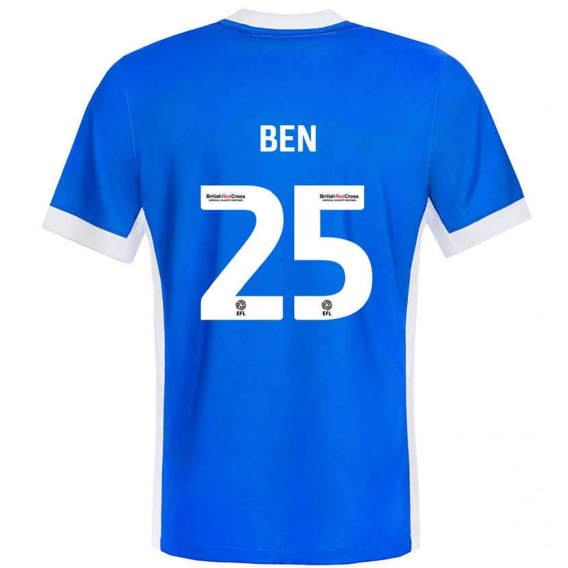 Danxenキッズベン・デイビス#25ブルーホワイトホームシャツ2024/25ジャージーユニフォーム