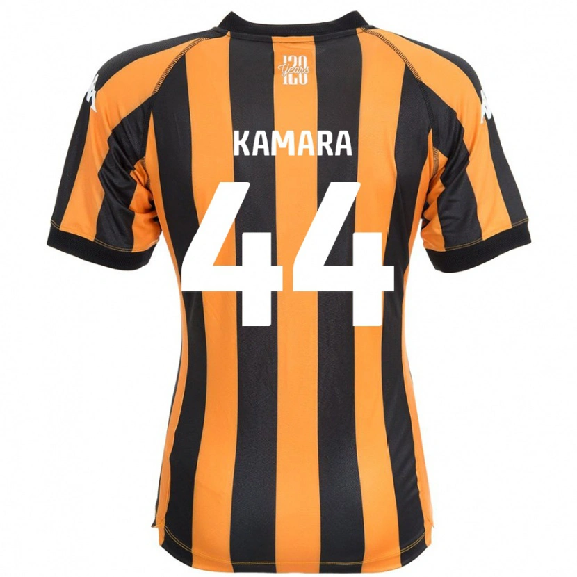 Danxenキッズアブ・カマラ#44ブラックアンバーホームシャツ2024/25ジャージーユニフォーム