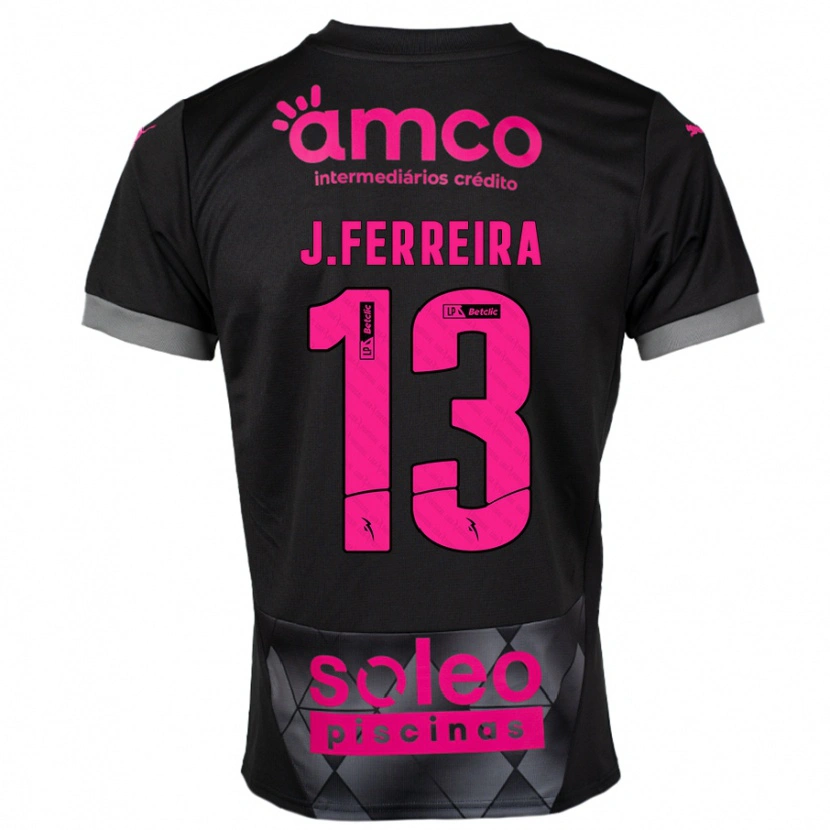 DanxenメンズJoão Ferreira#13ブラック ピンクアウェイシャツ2024/25ジャージーユニフォーム