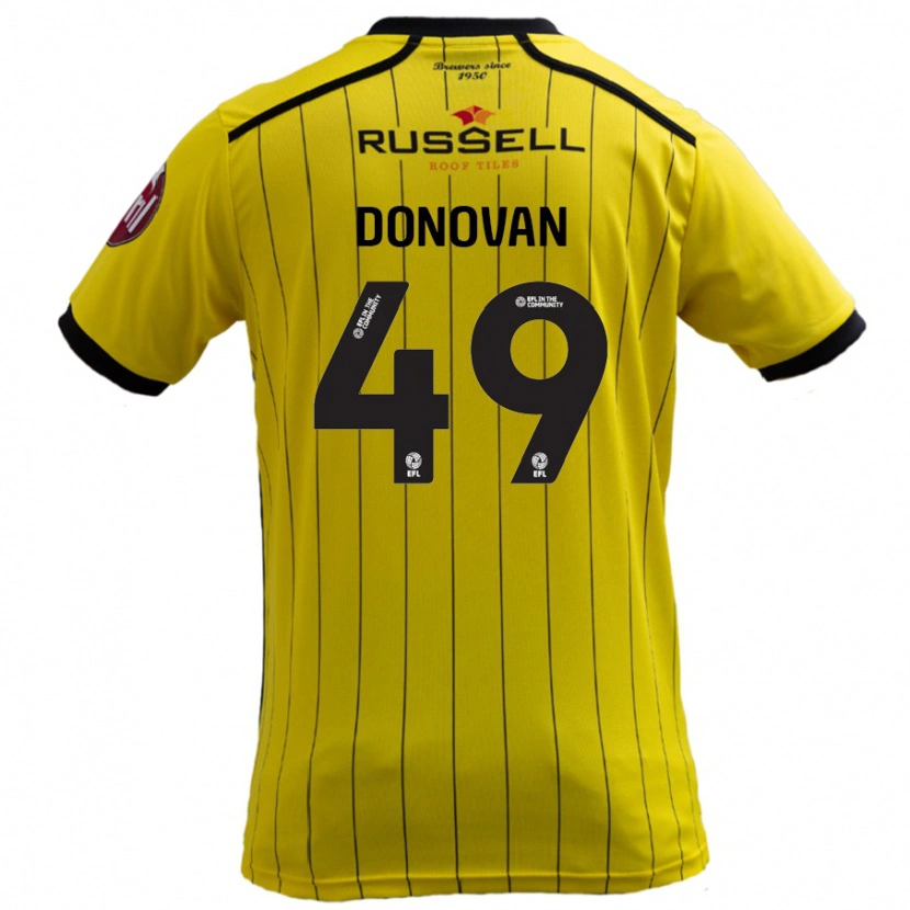 Danxenメンズロメル・ドナヴァン#49黄ホームシャツ2024/25ジャージーユニフォーム