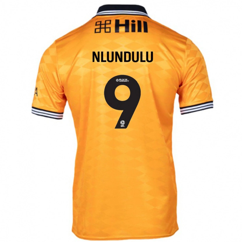 DanxenメンズDan Nlundulu#9オレンジホームシャツ2024/25ジャージーユニフォーム