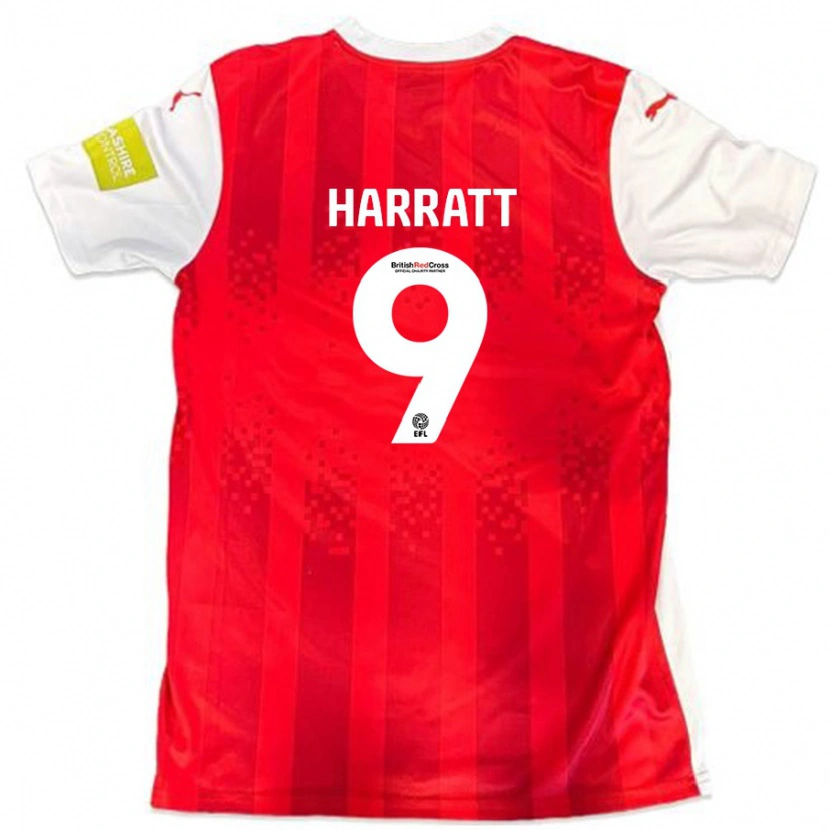 DanxenメンズKian Harratt#9赤 白ホームシャツ2024/25ジャージーユニフォーム