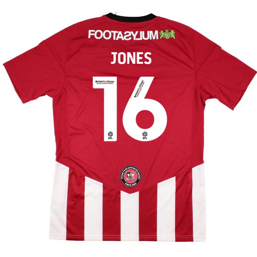 DanxenメンズPatrick Jones#16赤 白ホームシャツ2024/25ジャージーユニフォーム