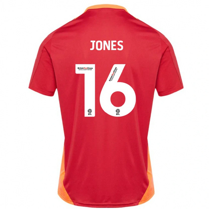 DanxenメンズPatrick Jones#16ブルーオフホワイトアウェイシャツ2024/25ジャージーユニフォーム