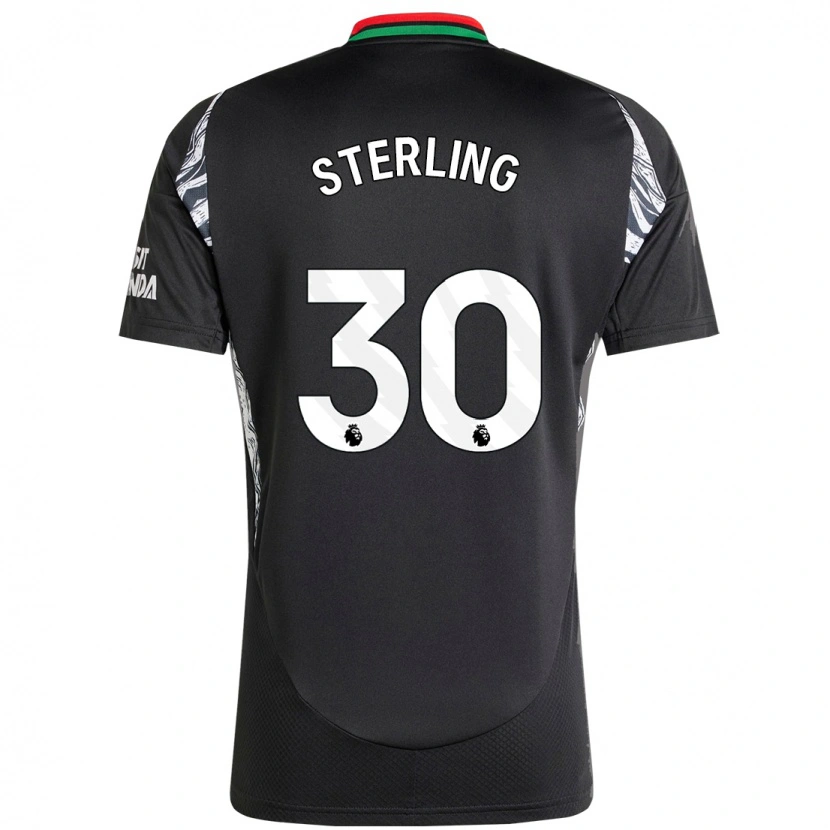 Danxenレディースラヒーム・スターリング#30黒アウェイシャツ2024/25ジャージーユニフォーム