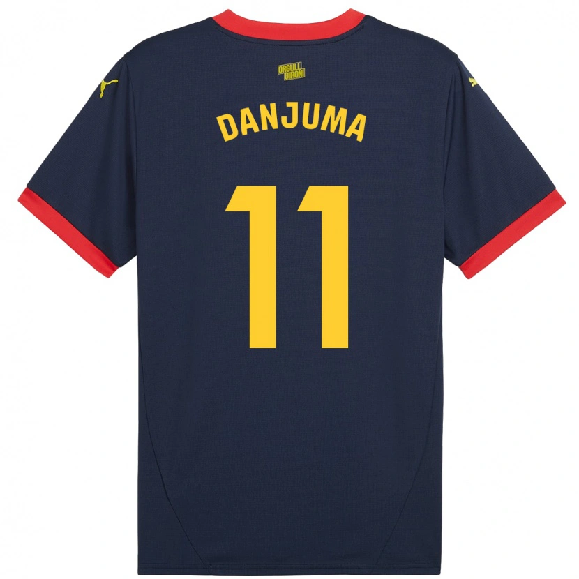 Danxenレディースアルノー・ダンジュマ#11ネイビーレッドアウェイシャツ2024/25ジャージーユニフォーム