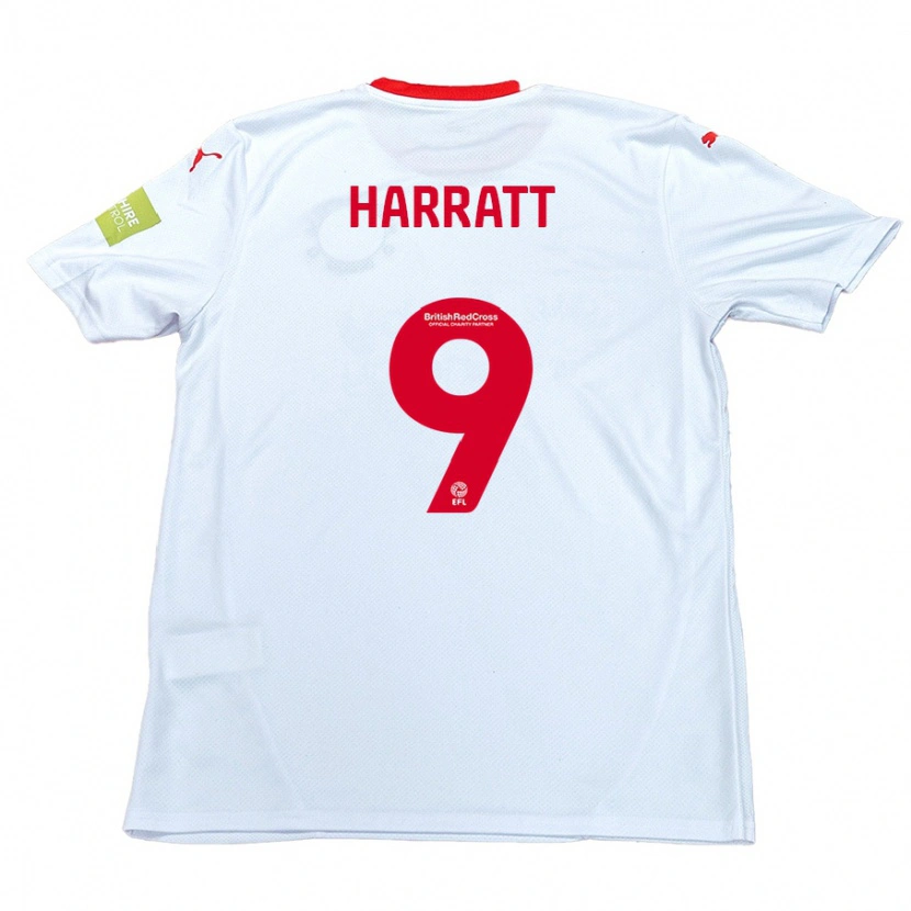 DanxenレディースKian Harratt#9白アウェイシャツ2024/25ジャージーユニフォーム